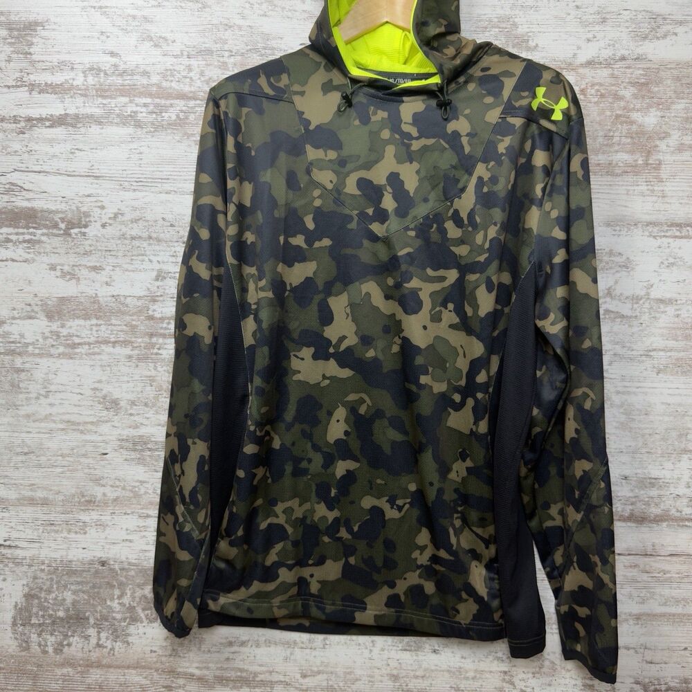 Under Armour Undeniable Heatseeker Camo Shooting Shirt Hoodie Mens XL Fitted